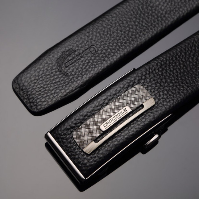 Classic Black Crocodile Leather Belt CC2DT2581J01